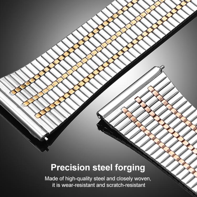 For Google Pixel Watch / Watch2 / Watch3 41mm xDfind Seven Beads Buckle Stainless Steel Watch Band(Silver Gold) - Watch Bands by xDfind | Online Shopping UK | buy2fix