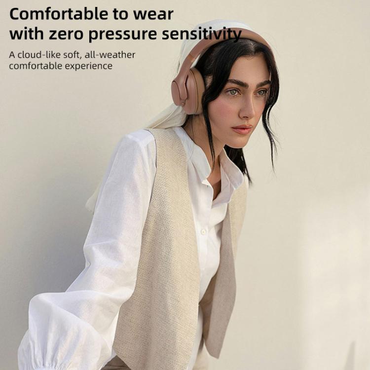 BT048NC Over-ear ANC and ENC Noise Reduction Wireless Headphones(Dark Brown) - Headset & Headphone by buy2fix | Online Shopping UK | buy2fix