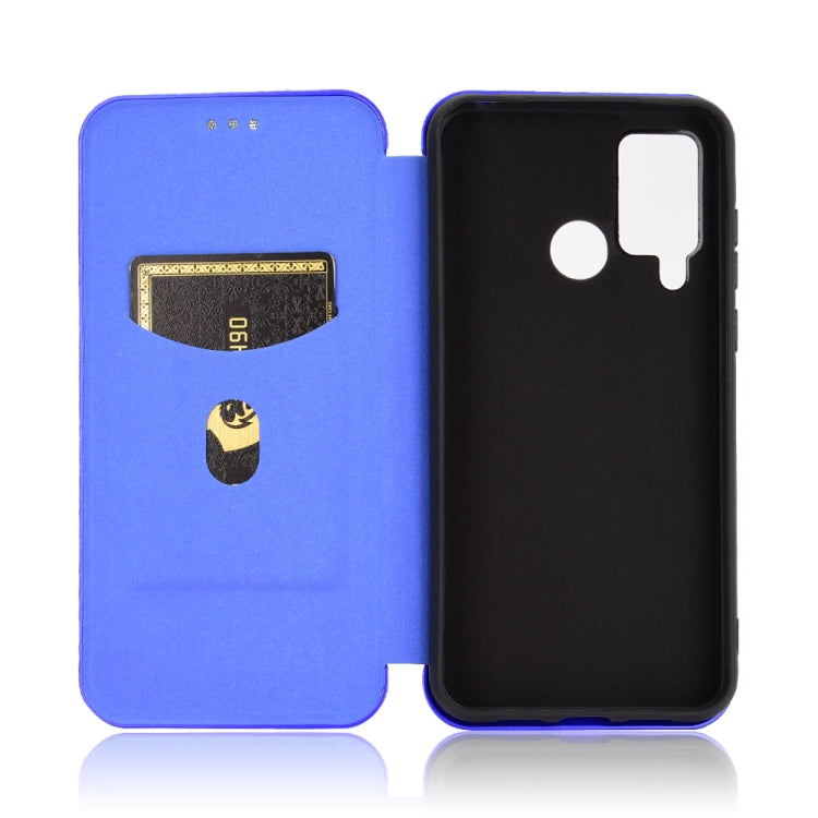 For DOOGEE N20 Pro Carbon Fiber Texture Horizontal Flip TPU + PC + PU Leather Case with Card Slot(Blue) - More Brand by buy2fix | Online Shopping UK | buy2fix