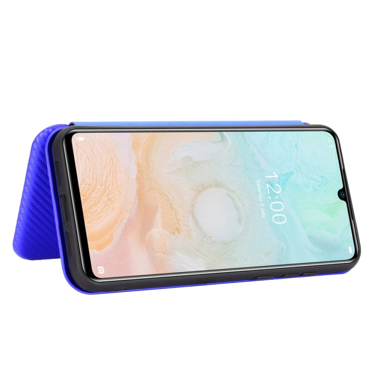For DOOGEE N20 Pro Carbon Fiber Texture Horizontal Flip TPU + PC + PU Leather Case with Card Slot(Blue) - More Brand by buy2fix | Online Shopping UK | buy2fix
