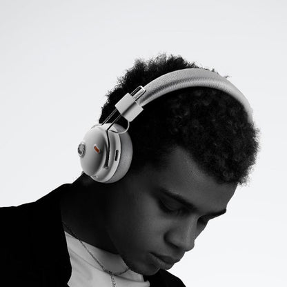 FUNK Over-ear HiFi ANC Noise Reduction Wireless Headphones, with Microphone(White) - Headset & Headphone by buy2fix | Online Shopping UK | buy2fix