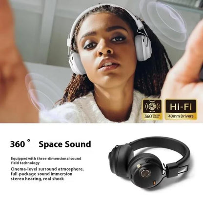 FUNK Over-ear HiFi ANC Noise Reduction Wireless Headphones, with Microphone(Black) - Headset & Headphone by buy2fix | Online Shopping UK | buy2fix