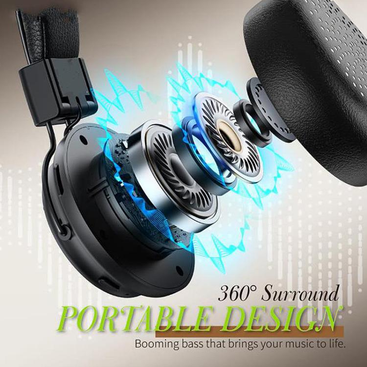 FUNK Over-ear HiFi ANC Noise Reduction Wireless Headphones, with Microphone(Black) - Headset & Headphone by buy2fix | Online Shopping UK | buy2fix