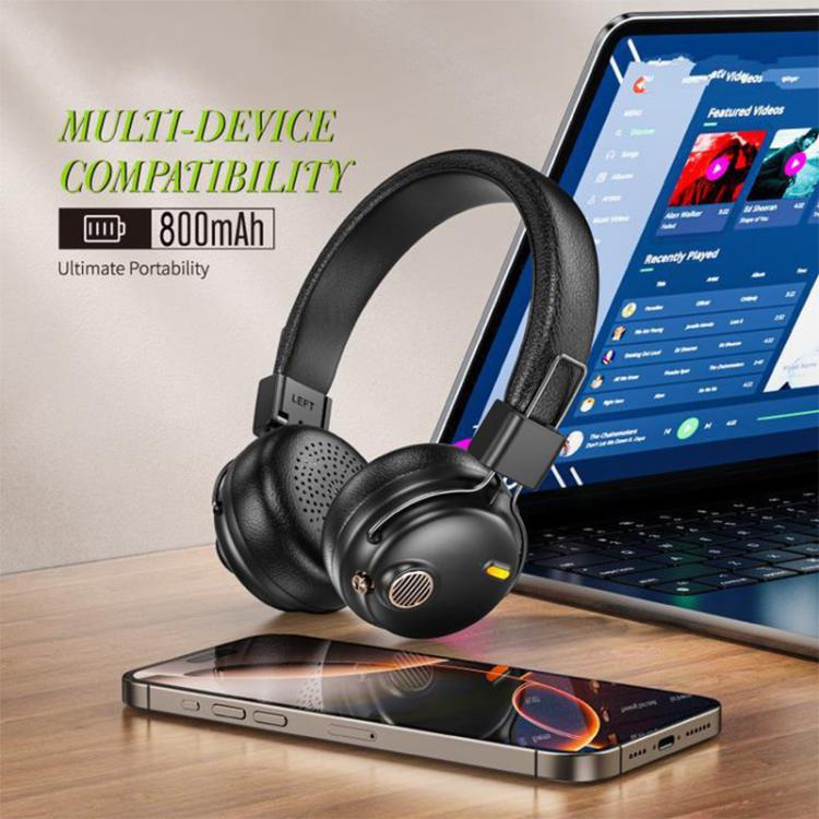 FUNK Over-ear HiFi ANC Noise Reduction Wireless Headphones, with Microphone(White) - Headset & Headphone by buy2fix | Online Shopping UK | buy2fix