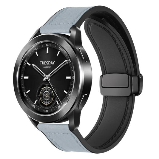 22mm xDfind Crazy Horse Pattern Silicone Skin Magnetic Buckle Watch Band(Taupe) - 22mm Bands by xDfind | Online Shopping UK | buy2fix