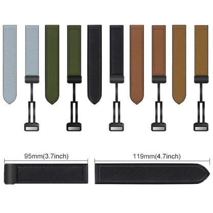 22mm xDfind Crazy Horse Pattern Silicone Skin Magnetic Buckle Watch Band(Taupe) - 22mm Bands by xDfind | Online Shopping UK | buy2fix