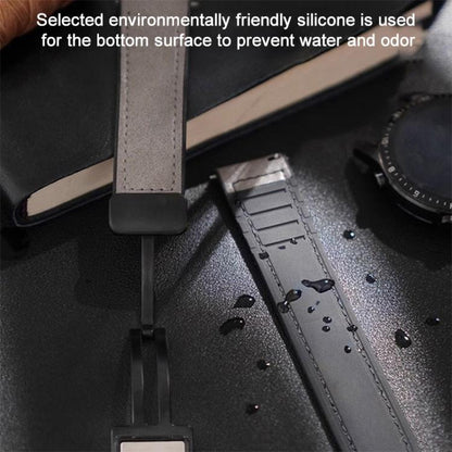 20mm xDfind Crazy Horse Pattern Silicone Skin Magnetic Buckle Watch Band(Dark Brown) - 20mm Bands by xDfind | Online Shopping UK | buy2fix