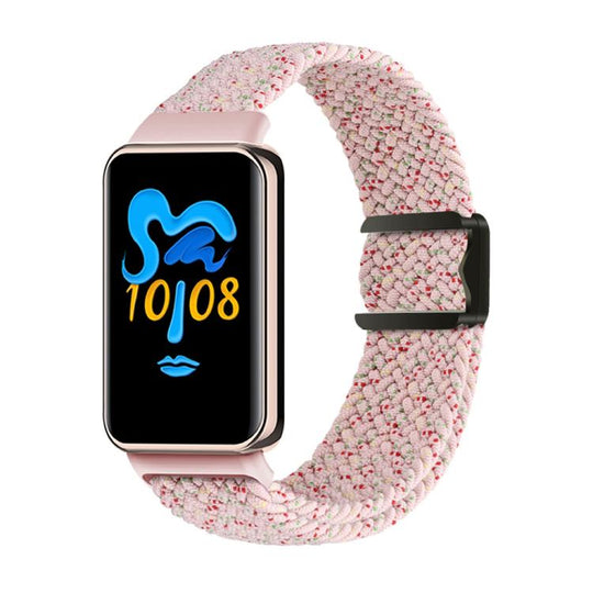 For Honor Band 10 / 9 xDfind Magnetic Buckle Nylon Braid Watch Band(Starlight Pink)