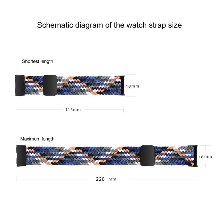 For Honor Band 10 / 9 xDfind Magnetic Buckle Nylon Braid Watch Band(Rainbow) - Watch Bands by xDfind | Online Shopping UK | buy2fix