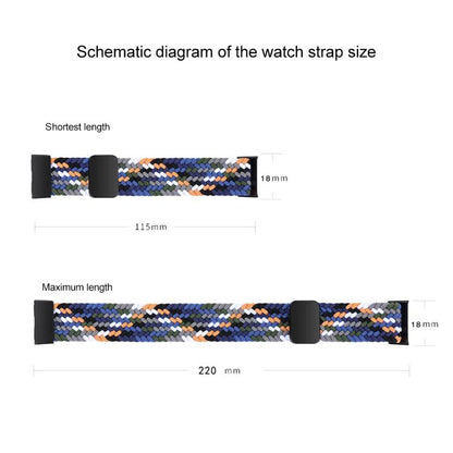 For Honor Band 10 / 9 xDfind Magnetic Buckle Nylon Braid Watch Band(Rainbow) - Watch Bands by xDfind | Online Shopping UK | buy2fix
