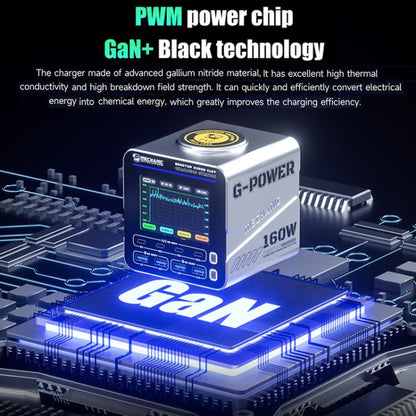 Mechanic G-POWER 160W GaN Desktop Fast Charging Station with 15W Magnetic Fast Charging, Plug:UK Plug - Power Supply by MECHANIC | Online Shopping UK | buy2fix