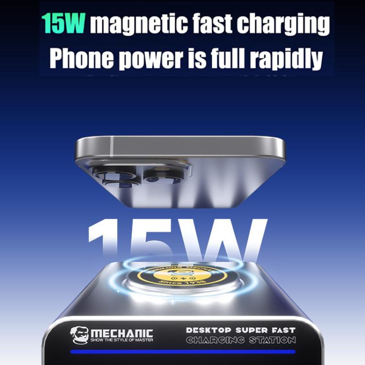 Mechanic G-POWER 160W GaN Desktop Fast Charging Station with 15W Magnetic Fast Charging, Plug:US Plug - Power Supply by MECHANIC | Online Shopping UK | buy2fix