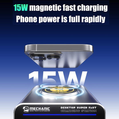Mechanic G-POWER 160W GaN Desktop Fast Charging Station with 15W Magnetic Fast Charging, Plug:US Plug - Power Supply by MECHANIC | Online Shopping UK | buy2fix