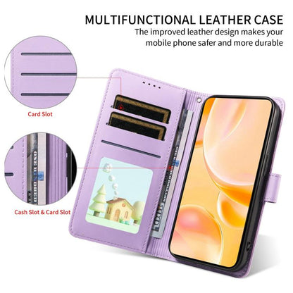 For Google Pixel 10 Pro XL / 9 Pro XL Embossed Heart Dog RFID Blocking Wallet Leather Phone Case(Purple) - Google Cases by buy2fix | Online Shopping UK | buy2fix