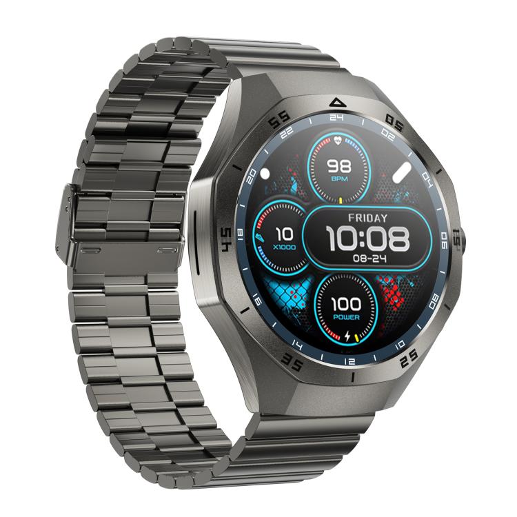 F38 Dual-ear Bluetooth Earphone Smart Watch IP67 Supports Heart Rate Monitoring, Watchband:Steel(Black) - Smart Watches by buy2fix | Online Shopping UK | buy2fix