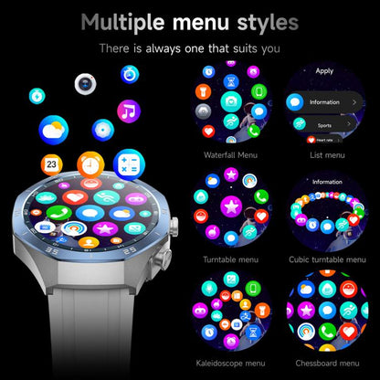 F38 Dual-ear Bluetooth Earphone Smart Watch IP67 Supports Heart Rate Monitoring, Watchband:Leather(Silver) - Smart Watches by buy2fix | Online Shopping UK | buy2fix