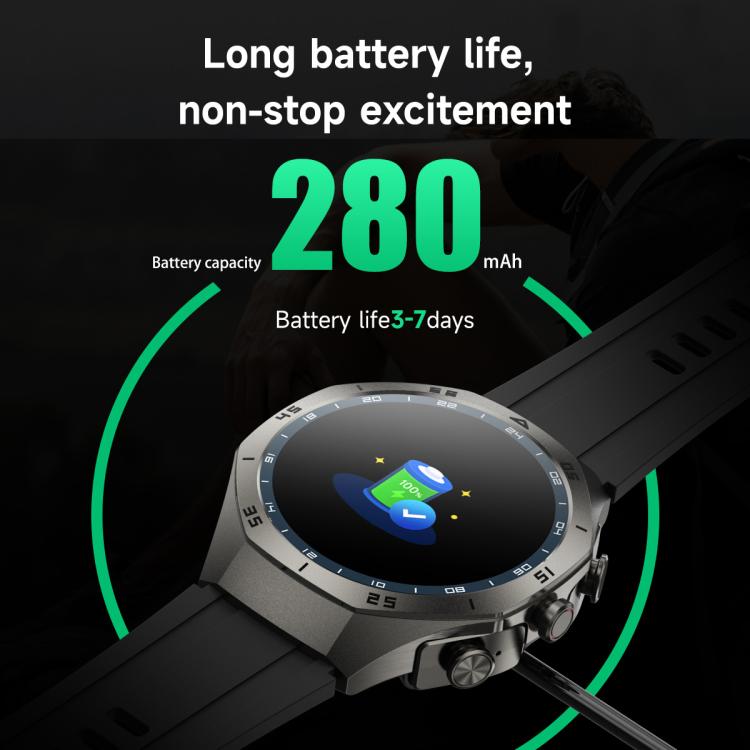 F38 Dual-ear Bluetooth Earphone Smart Watch IP67 Supports Heart Rate Monitoring, Watchband:Leather(Silver) - Smart Watches by buy2fix | Online Shopping UK | buy2fix