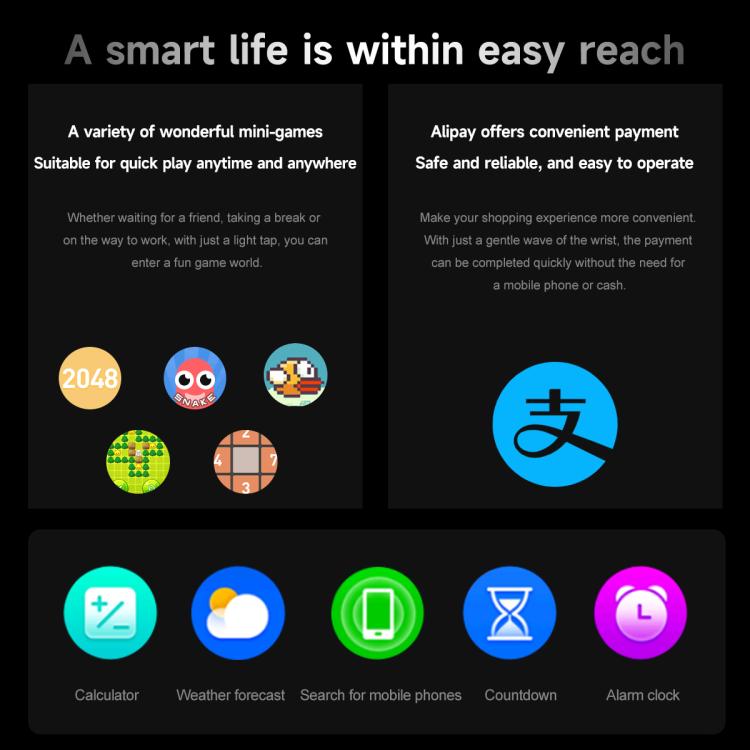 F38 Dual-ear Bluetooth Earphone Smart Watch IP67 Supports Heart Rate Monitoring, Watchband:Steel(Black) - Smart Watches by buy2fix | Online Shopping UK | buy2fix