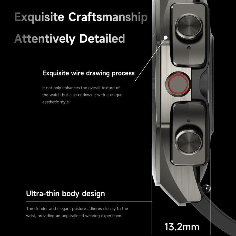 F38 Dual-ear Bluetooth Earphone Smart Watch IP67 Supports Heart Rate Monitoring, Watchband:Steel(Silver) - Smart Watches by buy2fix | Online Shopping UK | buy2fix