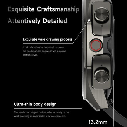 F38 Dual-ear Bluetooth Earphone Smart Watch IP67 Supports Heart Rate Monitoring, Watchband:Steel(Black) - Smart Watches by buy2fix | Online Shopping UK | buy2fix