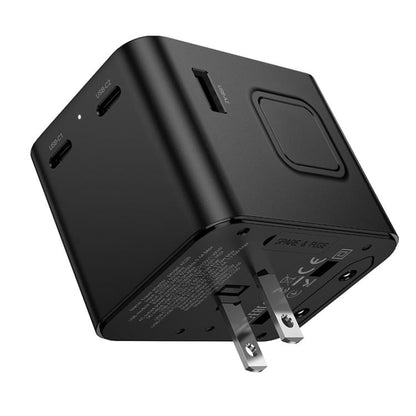 hoco AC30 17W 2 x USB-C / Type-C and 2 x USB-A 4-Ports Global Universal Travel Charger(Black) - Plug Adaptor by hoco | Online Shopping UK | buy2fix
