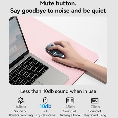 Yesido KB29 Transparent Bluetooth Dual Mode Wireless Mouse(White) - Wireless Mice by Yesido | Online Shopping UK | buy2fix