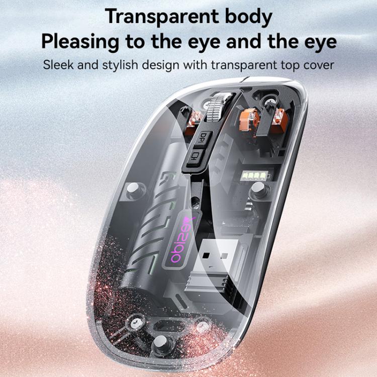 Yesido KB29 Transparent Bluetooth Dual Mode Wireless Mouse(White) - Wireless Mice by Yesido | Online Shopping UK | buy2fix