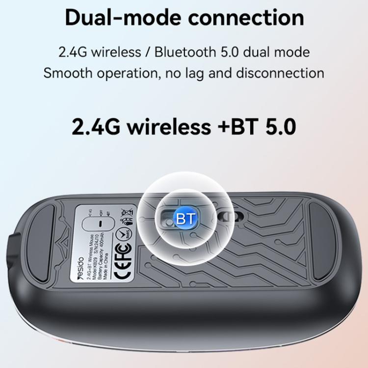 Yesido KB29 Transparent Bluetooth Dual Mode Wireless Mouse(White) - Wireless Mice by Yesido | Online Shopping UK | buy2fix