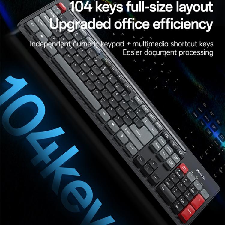 Yesido KB43 2.4G Wireless Keyboard Mouse Set, Version:Arabic Version(Black) - Wireless Keyboard by Yesido | Online Shopping UK | buy2fix