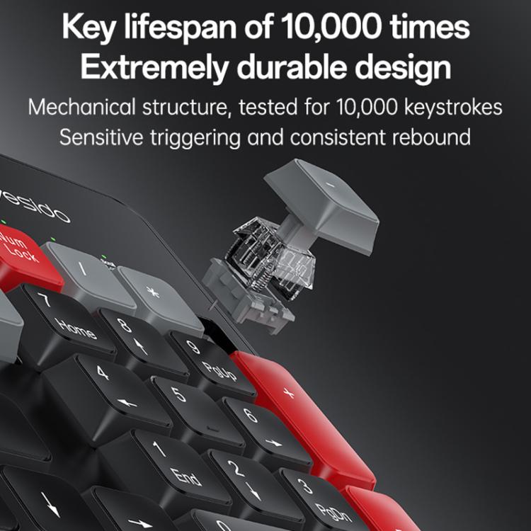 Yesido KB43 2.4G Wireless Keyboard Mouse Set, Version:Arabic Version(Black) - Wireless Keyboard by Yesido | Online Shopping UK | buy2fix