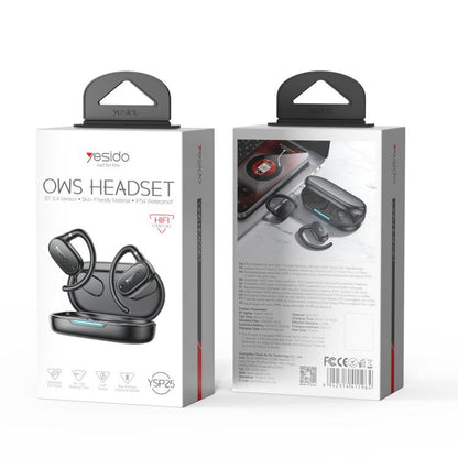 Yesido YSP25 Ear-hook Open OWS Bluetooth Earphone(Black) - Bluetooth Earphone by Yesido | Online Shopping UK | buy2fix