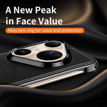 For Huawei Pura 80 Ultra 5G J TRIBE Metal Frameless Plain Leather MagSafe Phone Case(Brown) - Huawei Cases by buy2fix | Online Shopping UK | buy2fix