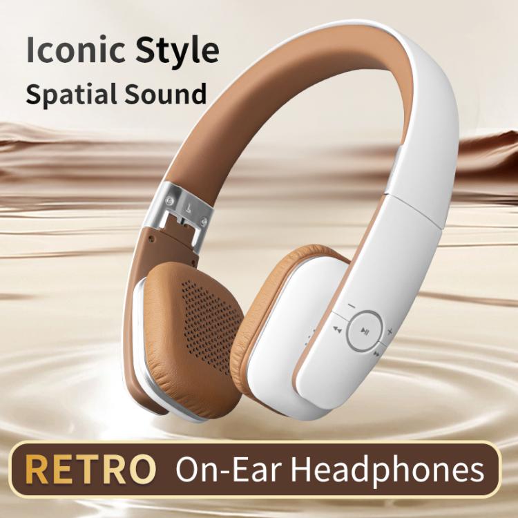 LC-3200 Retro Foldable Bluetooth 6.0 Wireless Headset(Rose Gold) - Headset & Headphone by buy2fix | Online Shopping UK | buy2fix