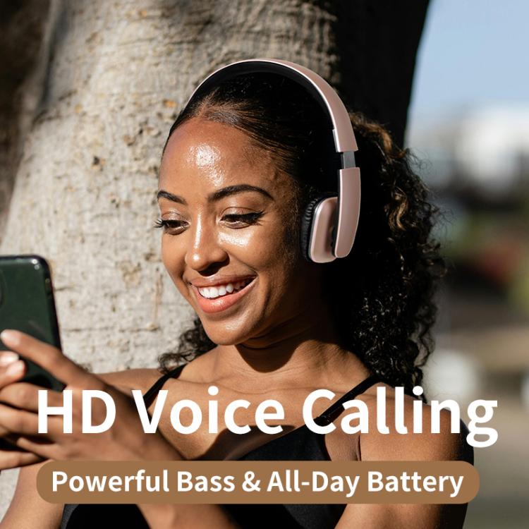 LC-3200 Retro Foldable Bluetooth 6.0 Wireless Headset(Rose Gold) - Headset & Headphone by buy2fix | Online Shopping UK | buy2fix