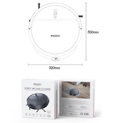 Yesido EC22 Sweeping Mopping Suction 3 in 1 Sweeping Robot(Grey) - Robot Vacuum Cleaner by Yesido | Online Shopping UK | buy2fix
