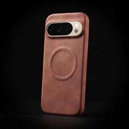 For Google Pixel 10 Pro XL Skin Feel Sheepskin MagSafe Magnetic Phone Case(Brown) - Google Cases by buy2fix | Online Shopping UK | buy2fix