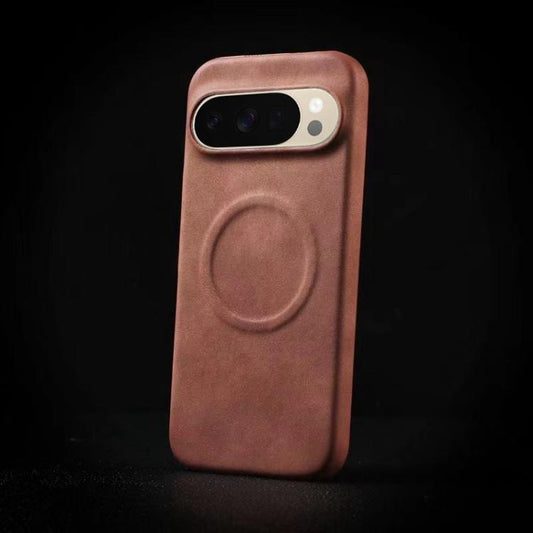 For Google Pixel 10 Pro XL Skin Feel Sheepskin MagSafe Magnetic Phone Case(Brown) - Google Cases by buy2fix | Online Shopping UK | buy2fix