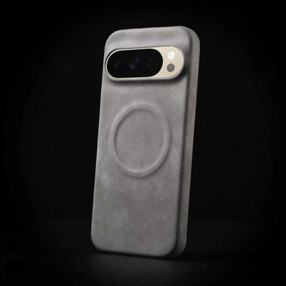 For Google Pixel 10 Pro XL Skin Feel Sheepskin MagSafe Magnetic Phone Case(Grey) - Google Cases by buy2fix | Online Shopping UK | buy2fix