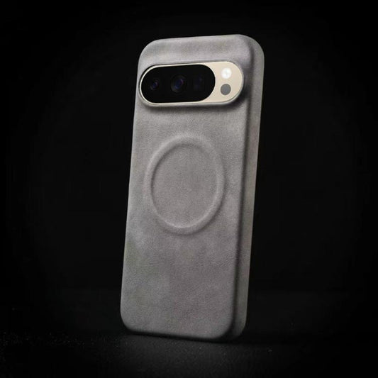For Google Pixel 10 Pro XL Skin Feel Sheepskin MagSafe Magnetic Phone Case(Grey) - Google Cases by buy2fix | Online Shopping UK | buy2fix