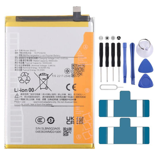 For Xiaomi POCO C65 / M6 5G / Redmi 13C BN5Q 5000mAh Battery Replacement