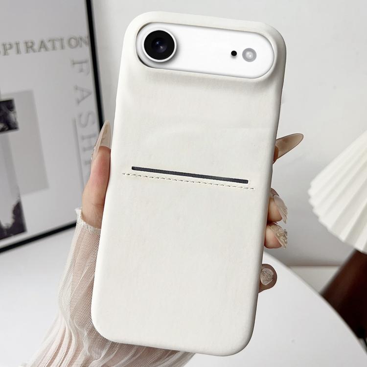 For iPhone Air Skin Feel Sheepskin Card Slot Phone Case(White) - iPhone Air Cases by buy2fix | Online Shopping UK | buy2fix