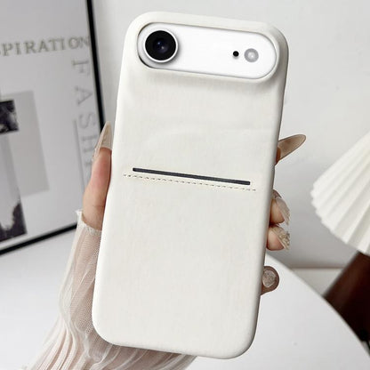 For iPhone Air Skin Feel Sheepskin Card Slot Phone Case(White) - iPhone Air Cases by buy2fix | Online Shopping UK | buy2fix