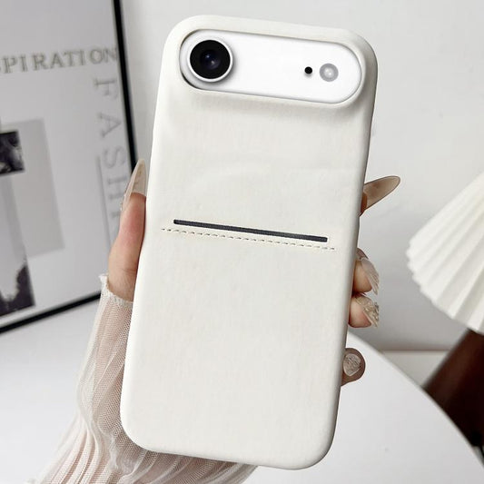 For iPhone Air Skin Feel Sheepskin Card Slot Phone Case(White) - iPhone Air Cases by buy2fix | Online Shopping UK | buy2fix