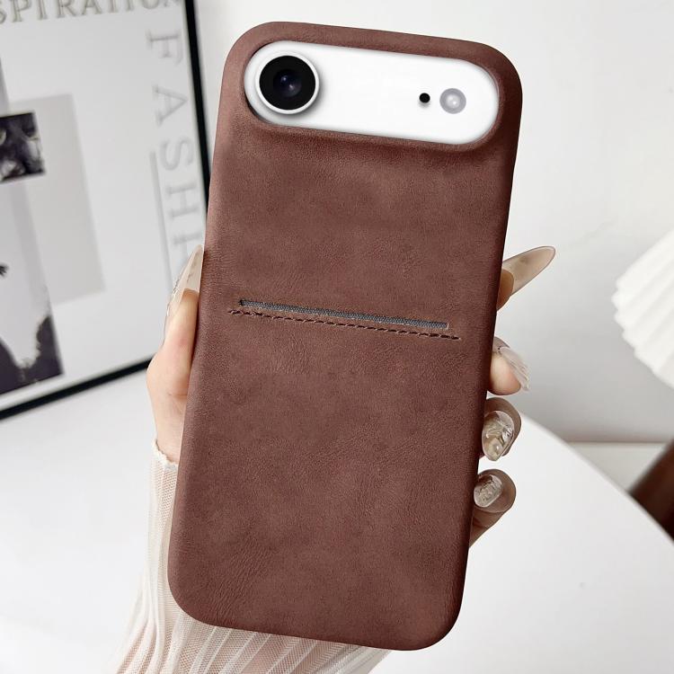 For iPhone Air Skin Feel Sheepskin Card Slot Phone Case(Brown) - iPhone Air Cases by buy2fix | Online Shopping UK | buy2fix