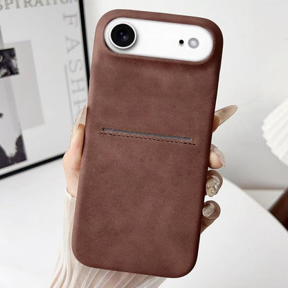 For iPhone Air Skin Feel Sheepskin Card Slot Phone Case(Brown) - iPhone Air Cases by buy2fix | Online Shopping UK | buy2fix