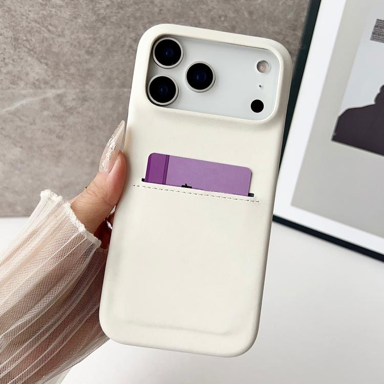 For iPhone Air Skin Feel Sheepskin Card Slot Phone Case(White) - iPhone Air Cases by buy2fix | Online Shopping UK | buy2fix