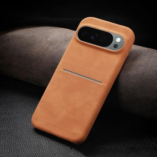 For Google Pixel 10 / Pixel 10 Pro Skin Feel Sheepskin Card Slot Phone Case(Yellow) - Google Cases by buy2fix | Online Shopping UK | buy2fix