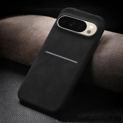 For Google Pixel 10 Pro XL Skin Feel Sheepskin Card Slot Phone Case(Black) - Google Cases by buy2fix | Online Shopping UK | buy2fix
