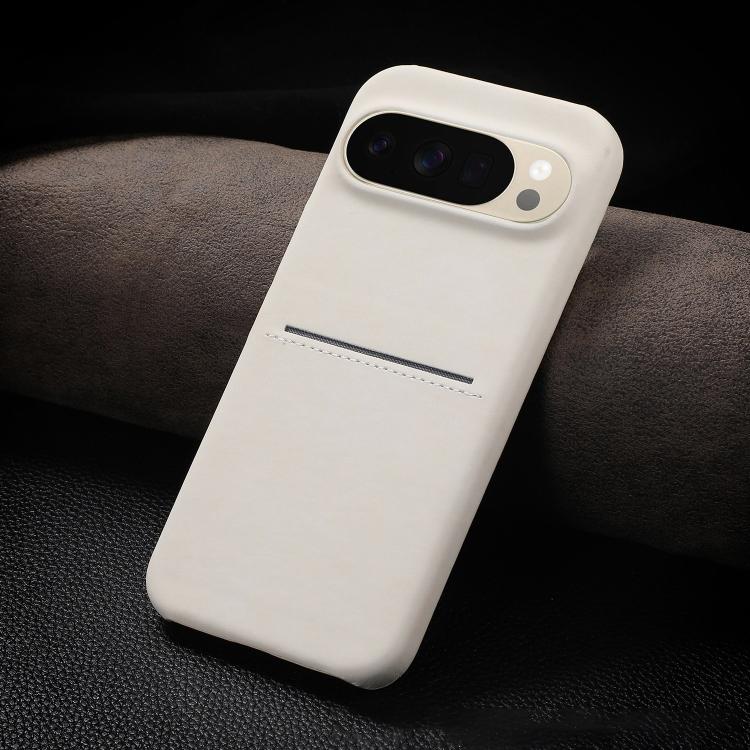 For Google Pixel 10 Pro XL Skin Feel Sheepskin Card Slot Phone Case(White) - Google Cases by buy2fix | Online Shopping UK | buy2fix