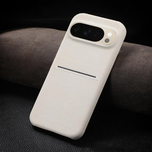 For Google Pixel 10 Pro XL Skin Feel Sheepskin Card Slot Phone Case(White) - Google Cases by buy2fix | Online Shopping UK | buy2fix